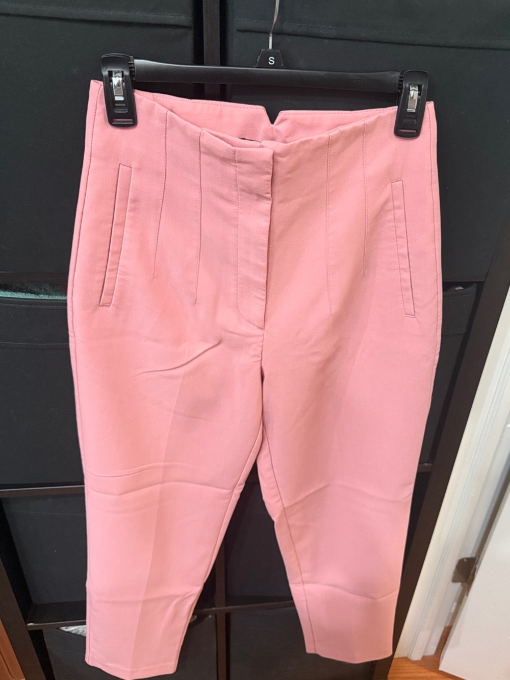 Zara Pink Cropped Tailored Ankle Pants